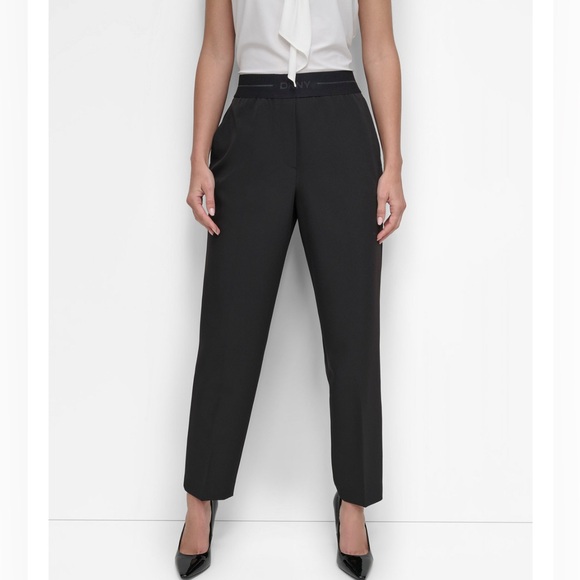 DKNY Women's Pull-On black Trousers/size L - Picture 1 of 6